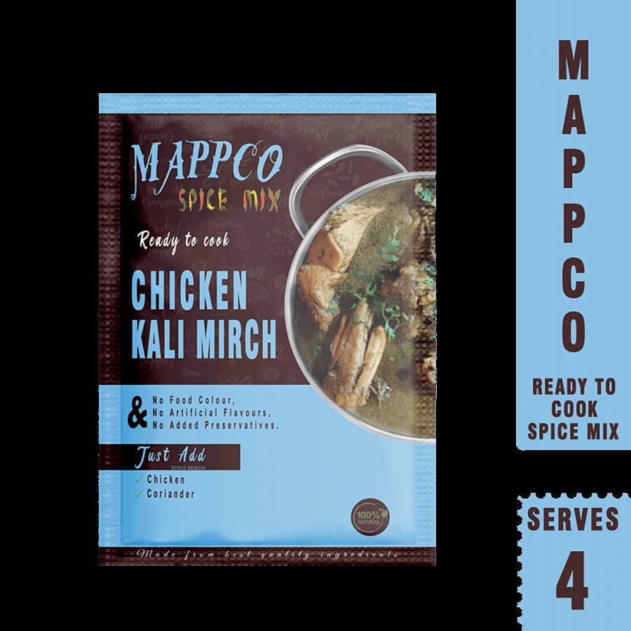 MAPPCO Ready To Cook Chicken Kali Mirch - 100% Natural