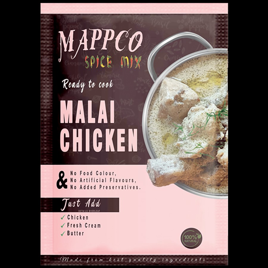 MAPPCO Ready To Cook Malai Chicken - 100% Natural