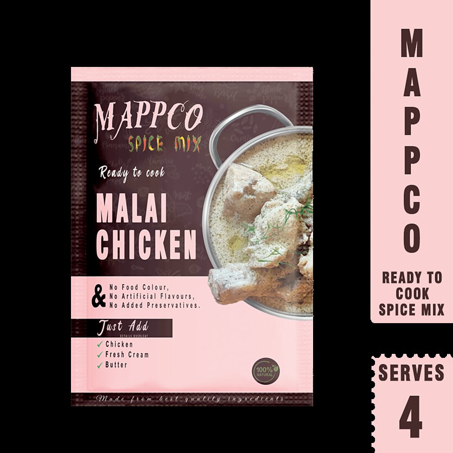 MAPPCO Ready To Cook Malai Chicken - 100% Natural