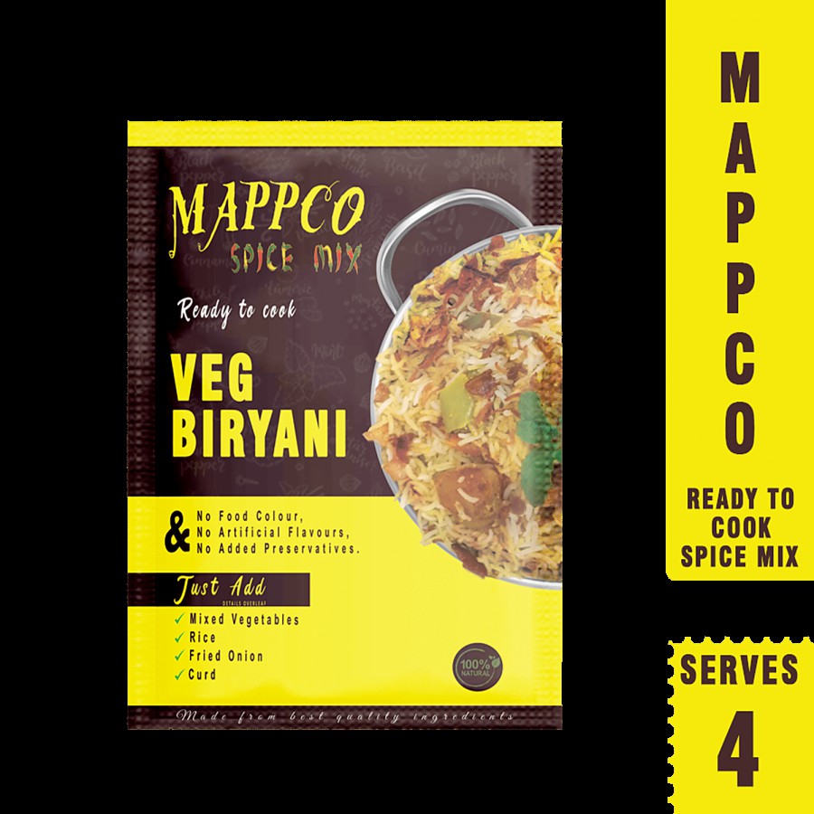 MAPPCO Ready To Cook Veg Biryani - 100% Natural