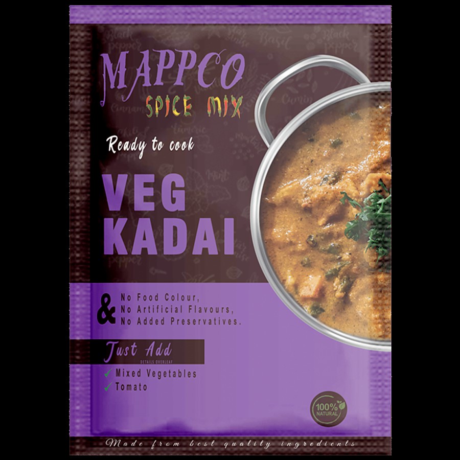 MAPPCO Ready To Cook Veg Kadai - 100% Natural