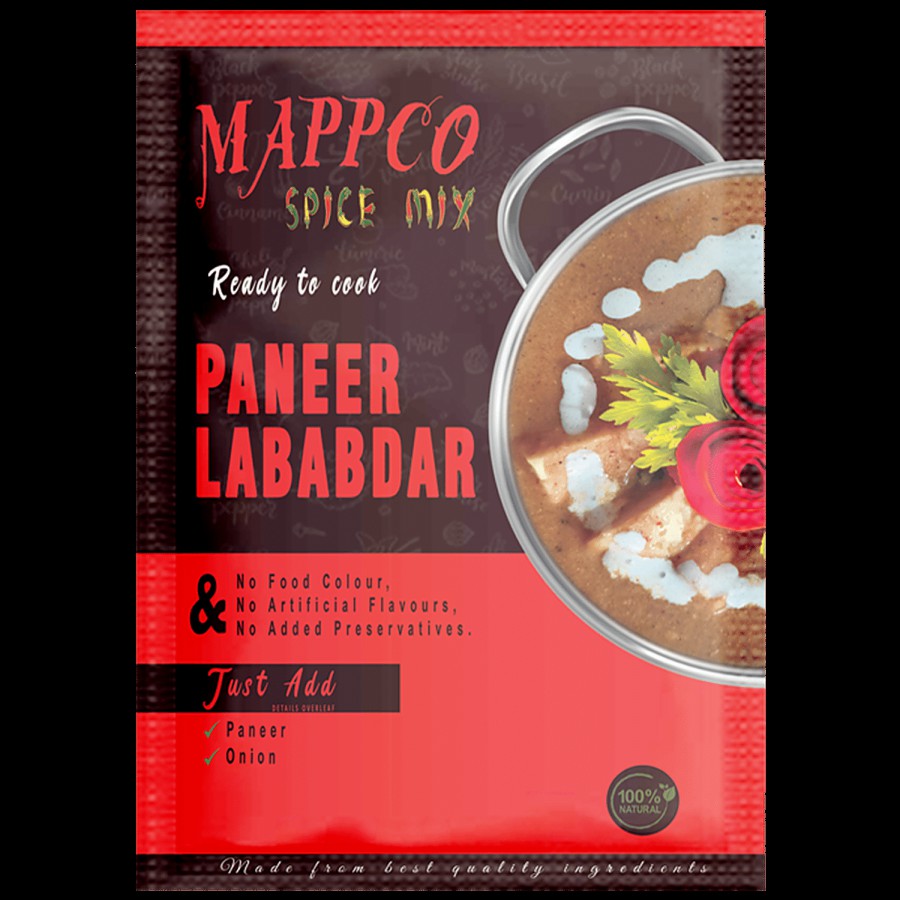 MAPPCO Ready To Cook Paneer Lababdar - 100% Natural