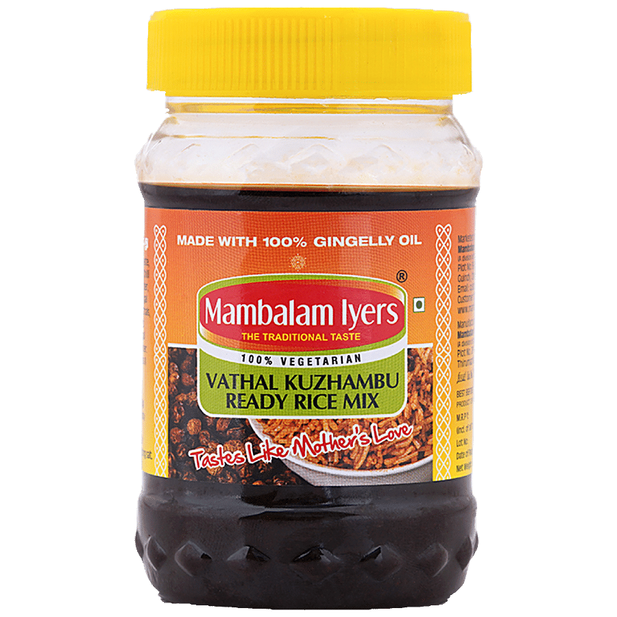 Mambalam Iyers Vathal Kuzhambu Ready Rice Mix - Easy To Digest