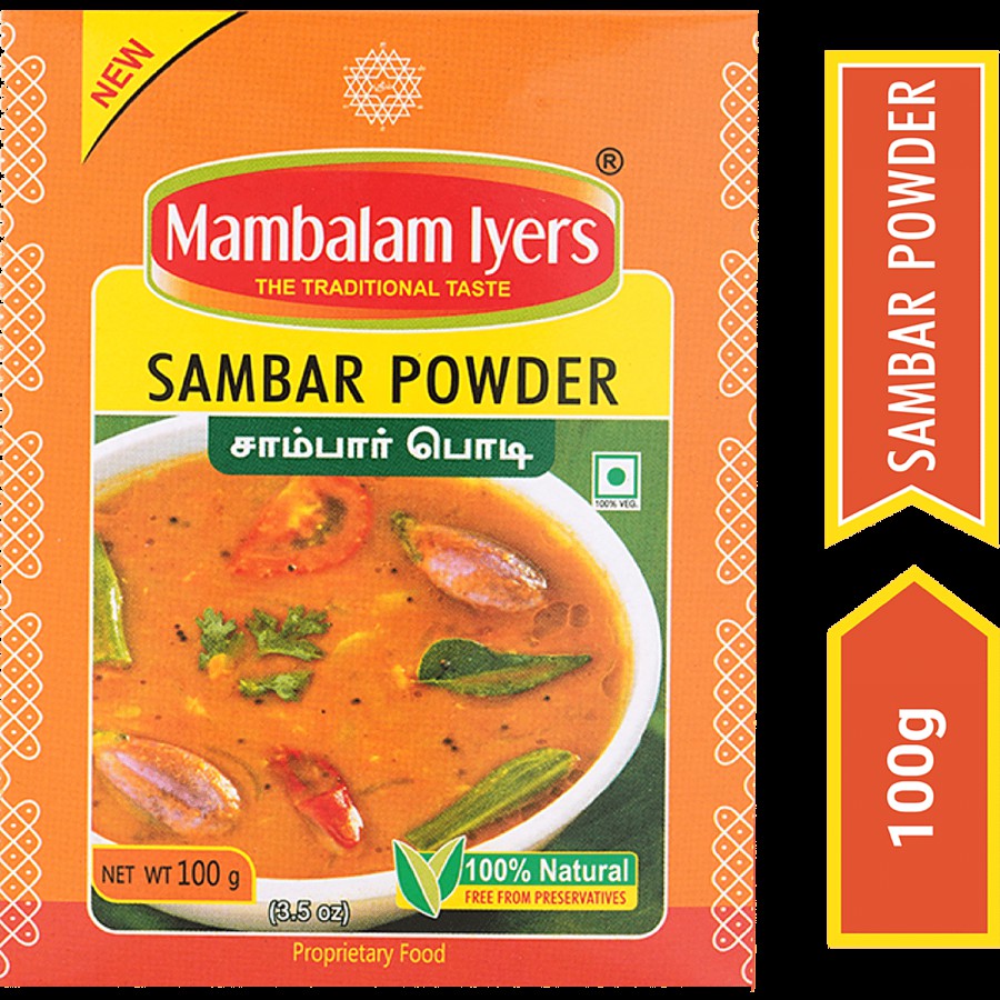 Mambalam Iyers Sambar Powder - Enhances Flavour