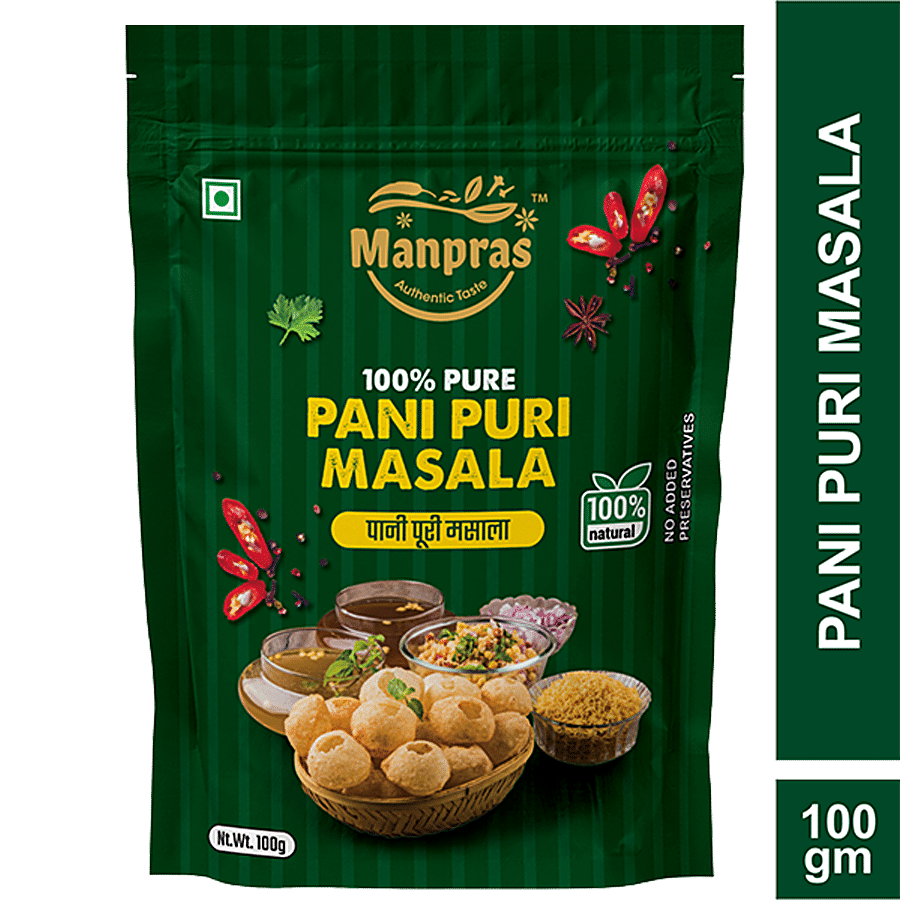 Manpras Pani Puri Masala - 100% Natural