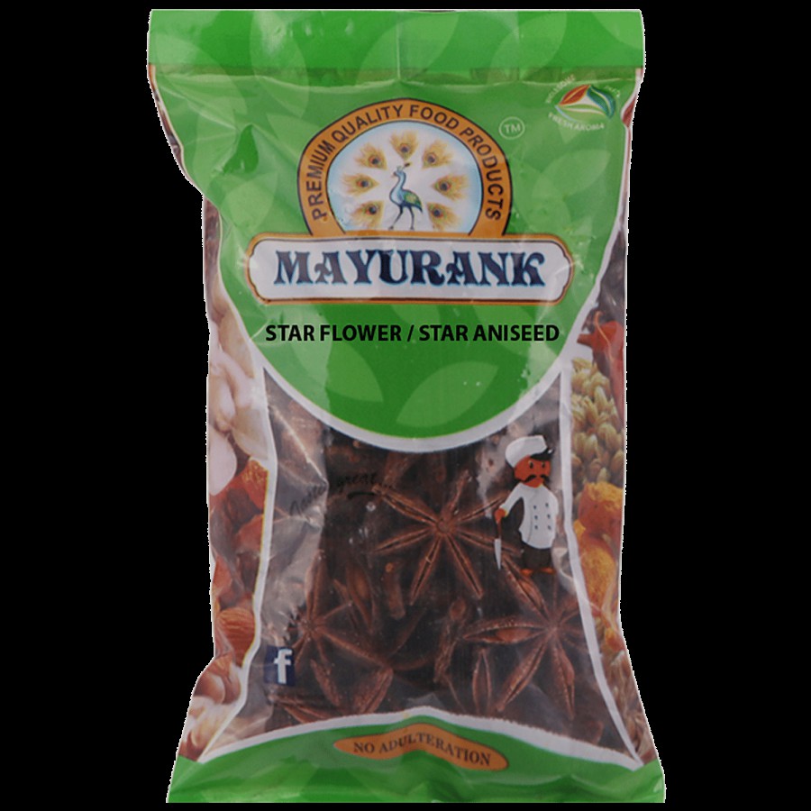 Mayurank Star Flower Star Aniseed - Adds Sweet & Liquorice Flavour To Dishes