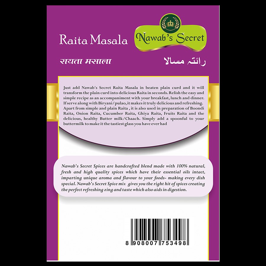 Nawab's Secret Raita Masala - Spice Mix