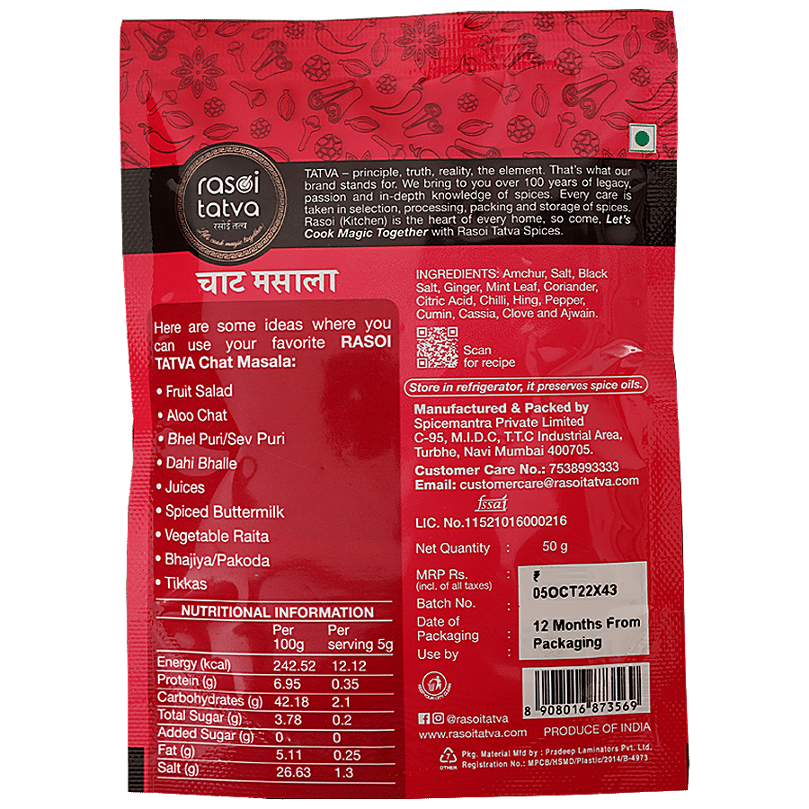 RASOI TATVA Chat Masala - Premium Quality