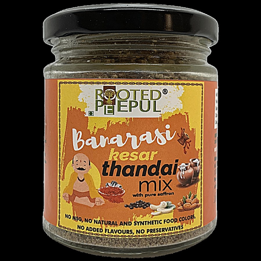 Rooted Peepul Banarasi Kesar Thandai Mix - Nutrient Rich