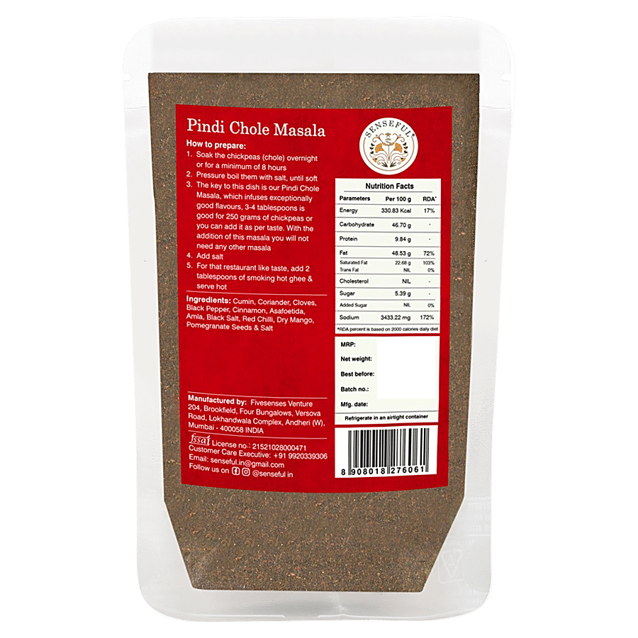 SENSEFUL Pindi Chole Masala - Dark Coloured