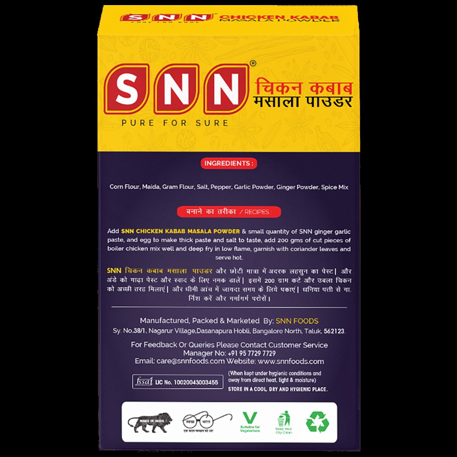 SNN Chicken Kabab Masala Powder - Flavourful & Rich Aroma