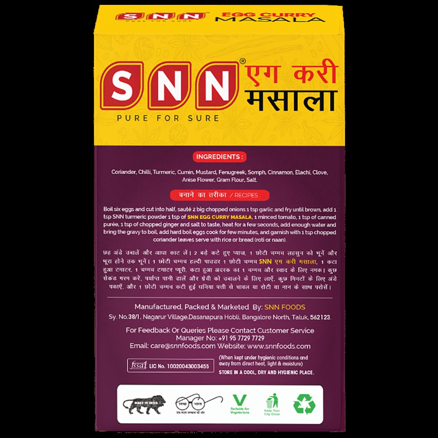 SNN Egg Curry Masala - Flavourful & Rich Aroma