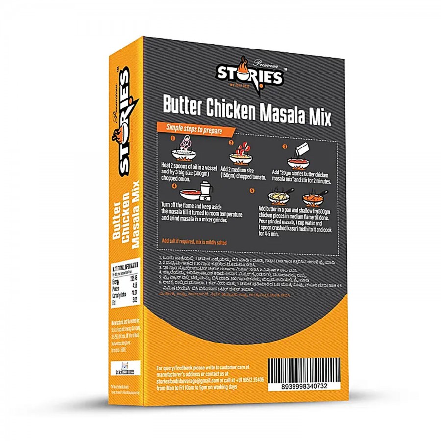 Stories Butter Chicken Blended Masalas Mix - For Punjabi Dishes