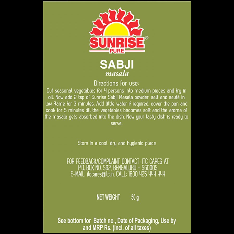 Sunrise Pure Sabji Masala