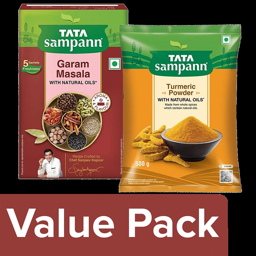 Tata Sampann Garam Masala - With Natural Oils + Turmeric Powder With Natural Oils - Haldi