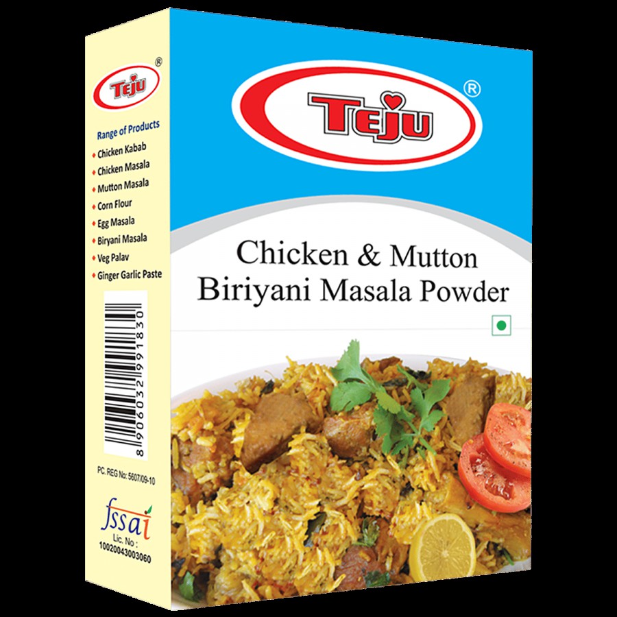 Teju Biryani Masala Powder - Mutton & Chicken