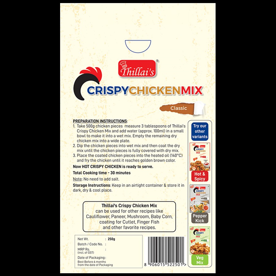 Thillai's Crispy Chicken Mix - Classic