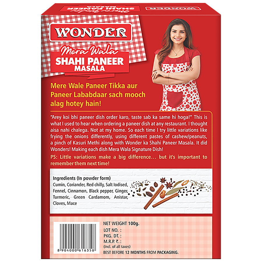 Wonder Shahi Paneer Masala - No Preservatives & Artificial Flavours