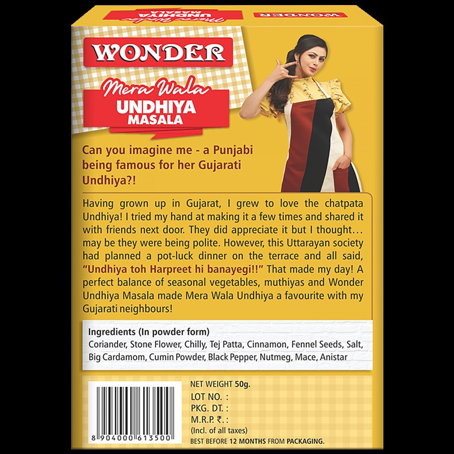 Wonder Undhiya Masala - No Preservatives & Artificial Flavours