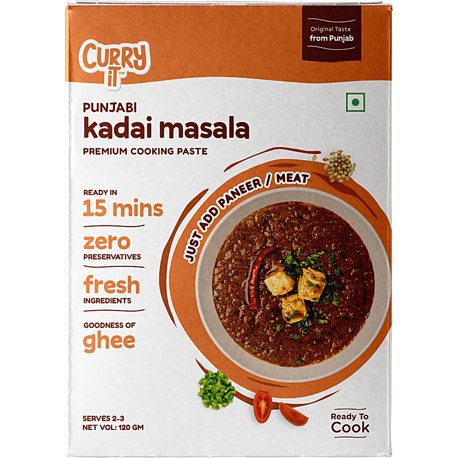 CURRYiT Punjabi Kadai Masala Cooking Paste