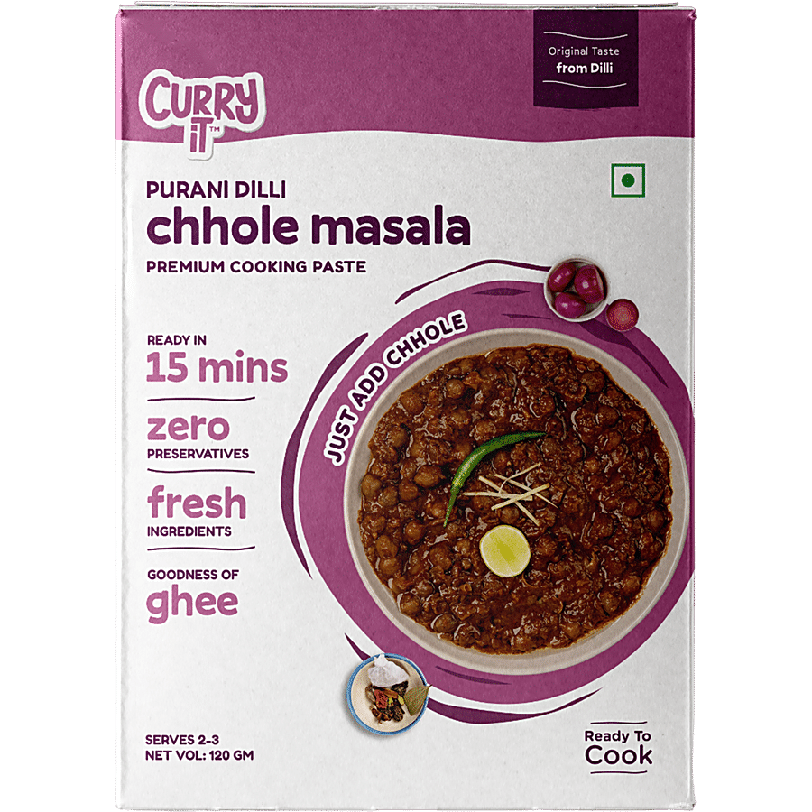 CURRYiT Purani Dilli Chhole Masala Cooking Paste