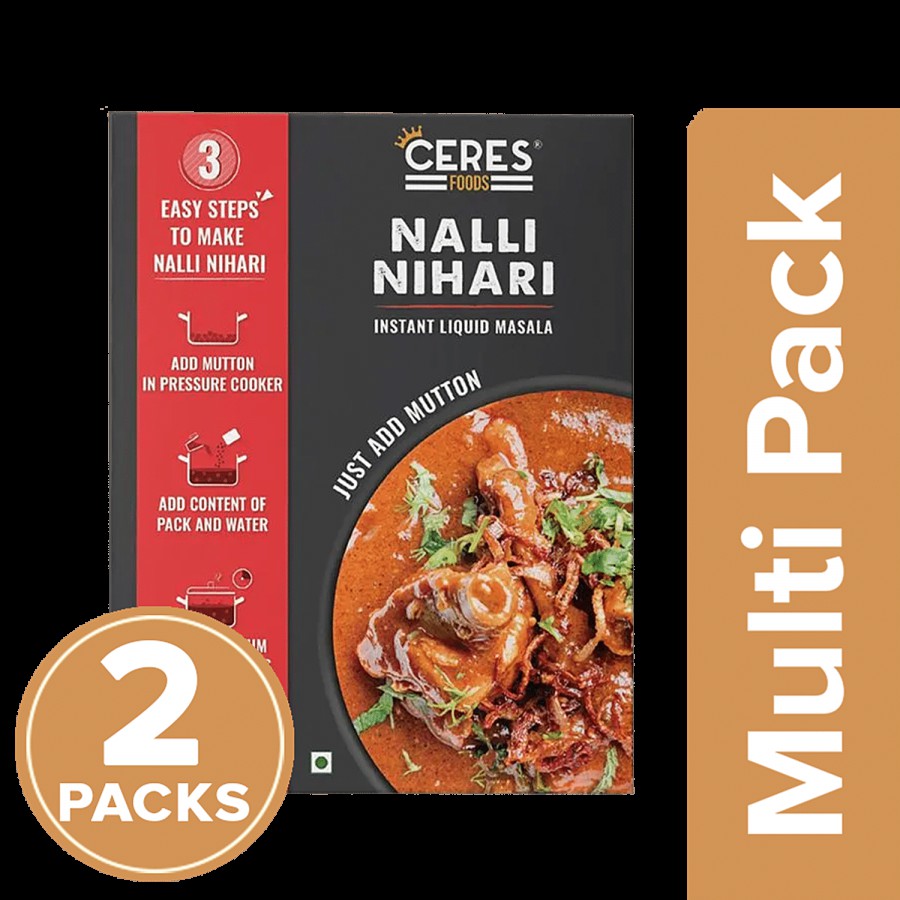 Ceres Foods Nalli Nihari Instant Liquid Masala - Mutton Cooking Paste