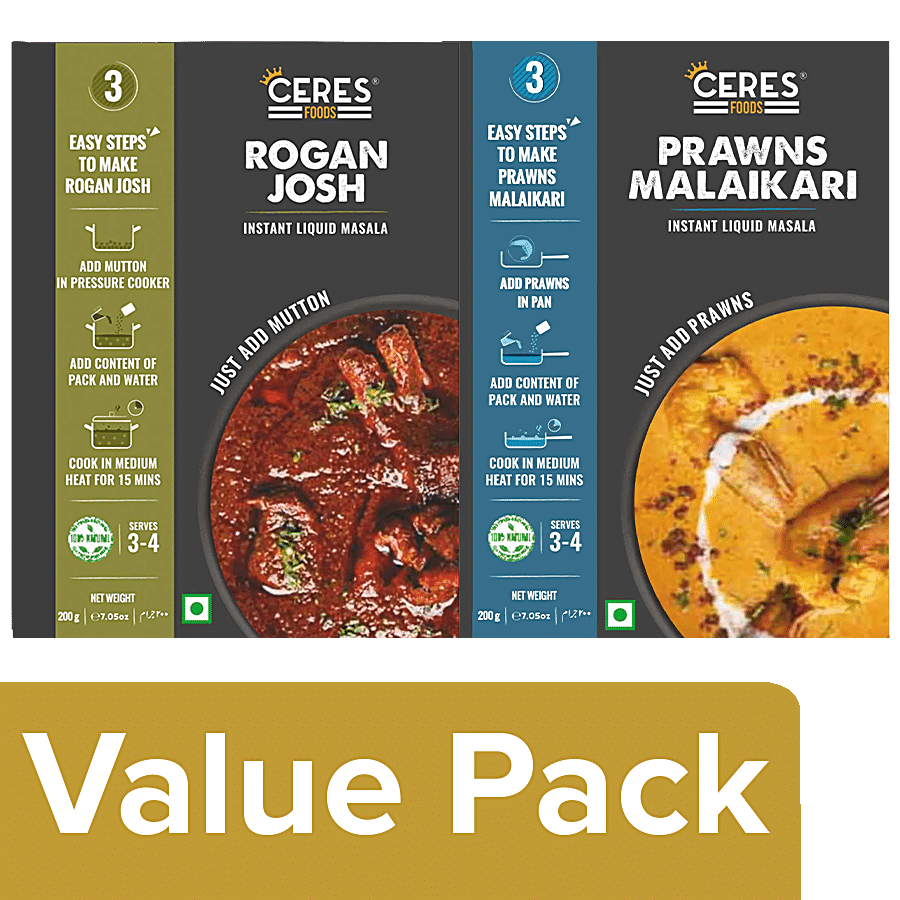 Ceres Foods Rogan Josh + Prawns Malaikari