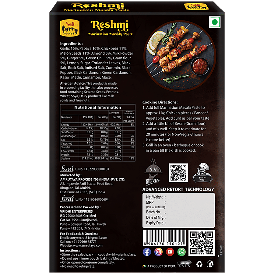 Curry Secret Reshmi Marination Masala Paste