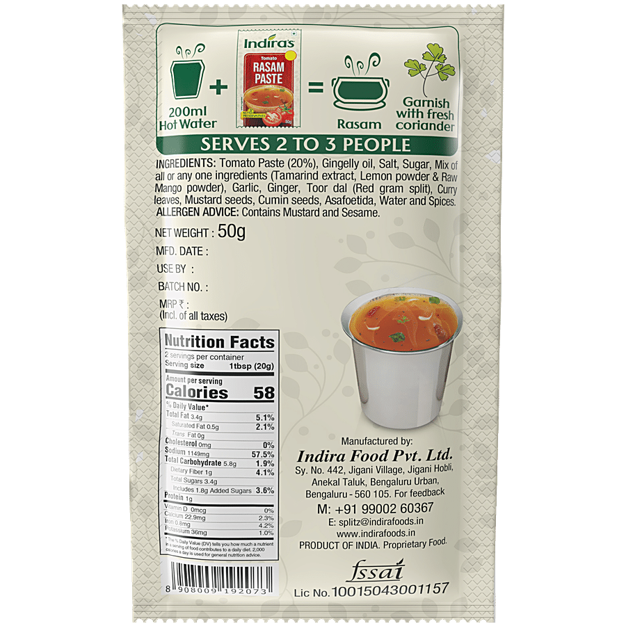 Indira's Tomato Rasam Paste