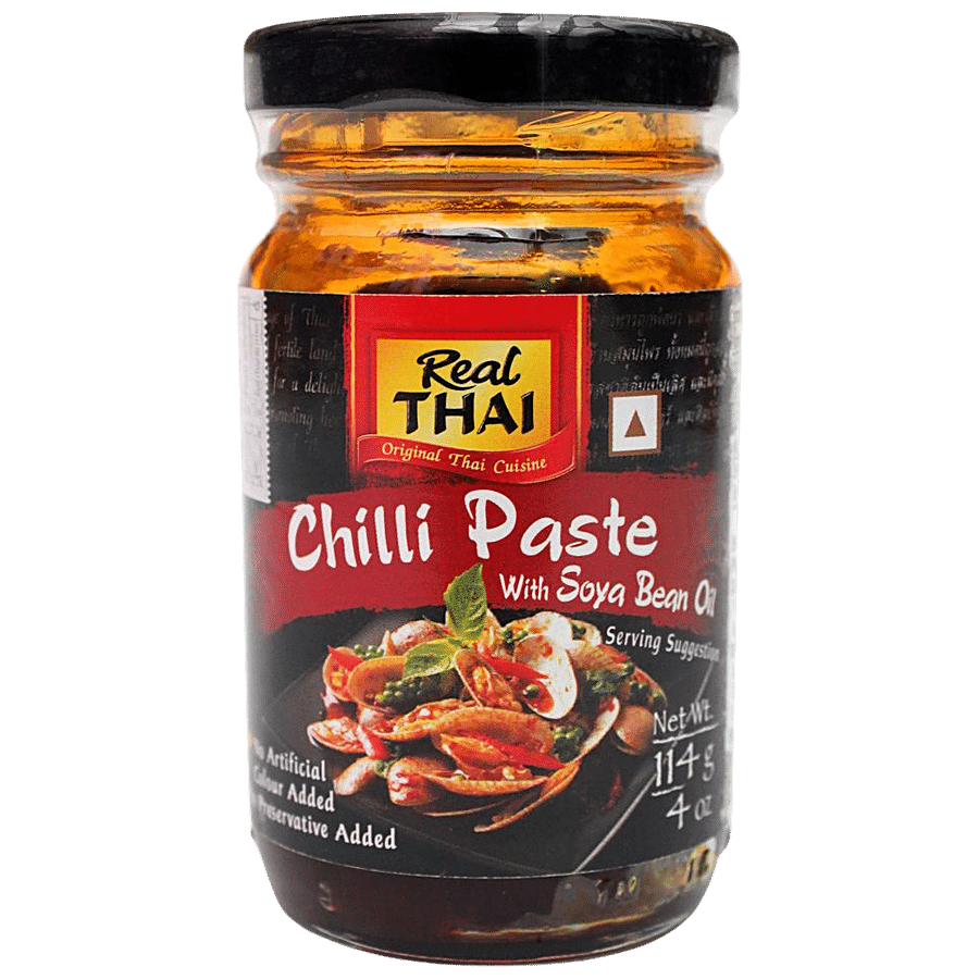 REAL THAI Real Thai Chilli Paste With Soybean Oil - No Artificial Colours & Preservatives