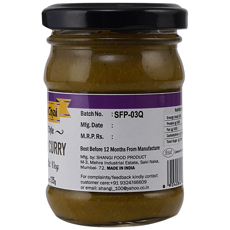 Som Chai Thai Green Curry Paste - Veg