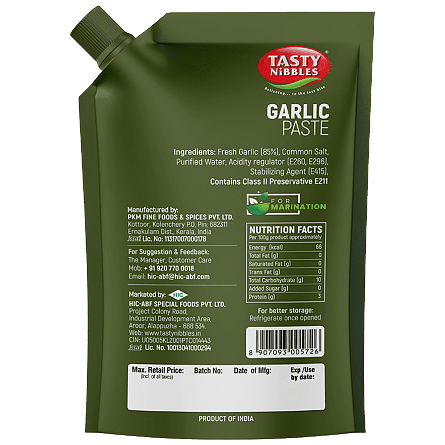 Tasty Nibbles Garlic Paste - Premium Quality