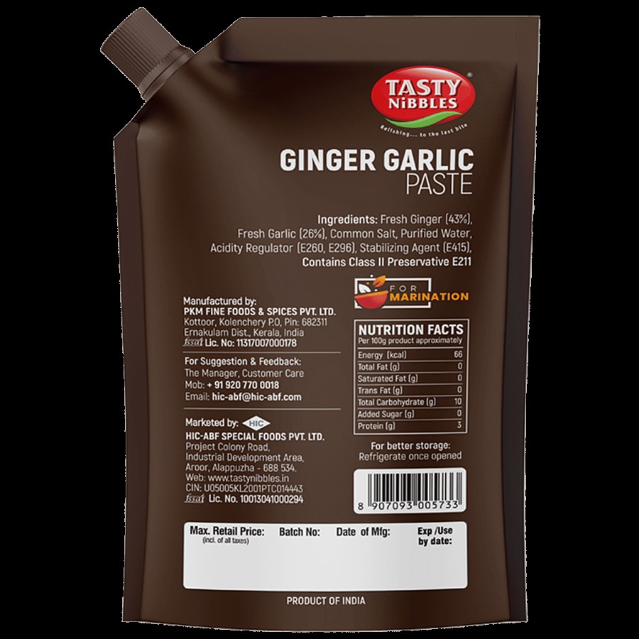 Tasty Nibbles Ginger Garlic Paste - For Marination