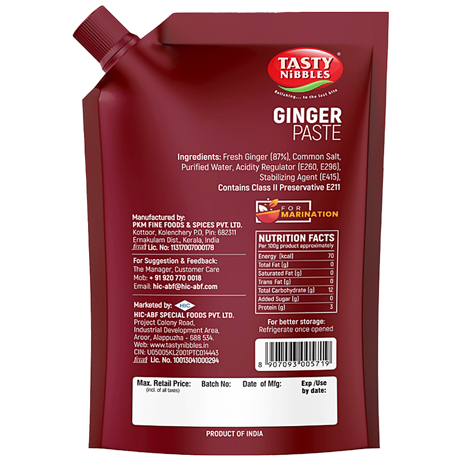 Tasty Nibbles Ginger Paste - Use in Marinade