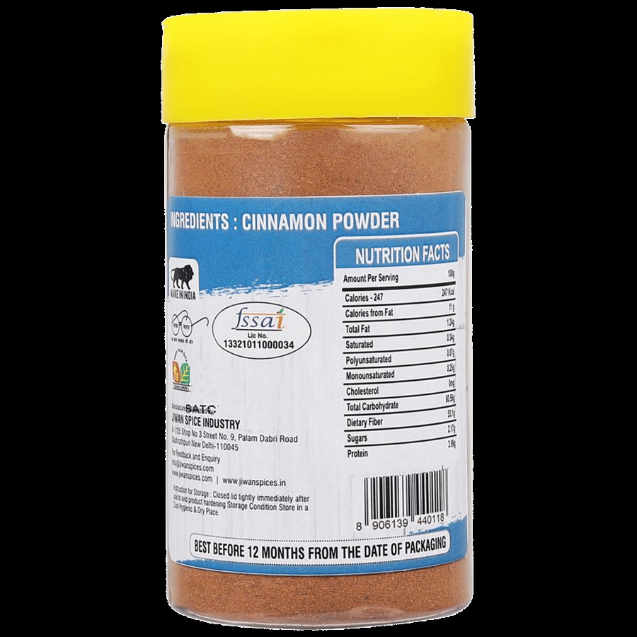 Jiwan Spices Cinnamon Powder - Authentic Spices