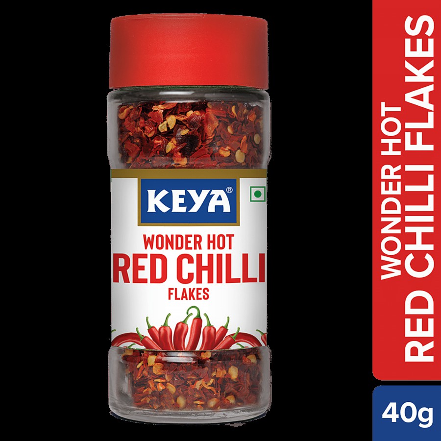 Keya Keya Oregano Seasoning 50 g Bottle + Chilli Flakes - Red 40 g Bottle