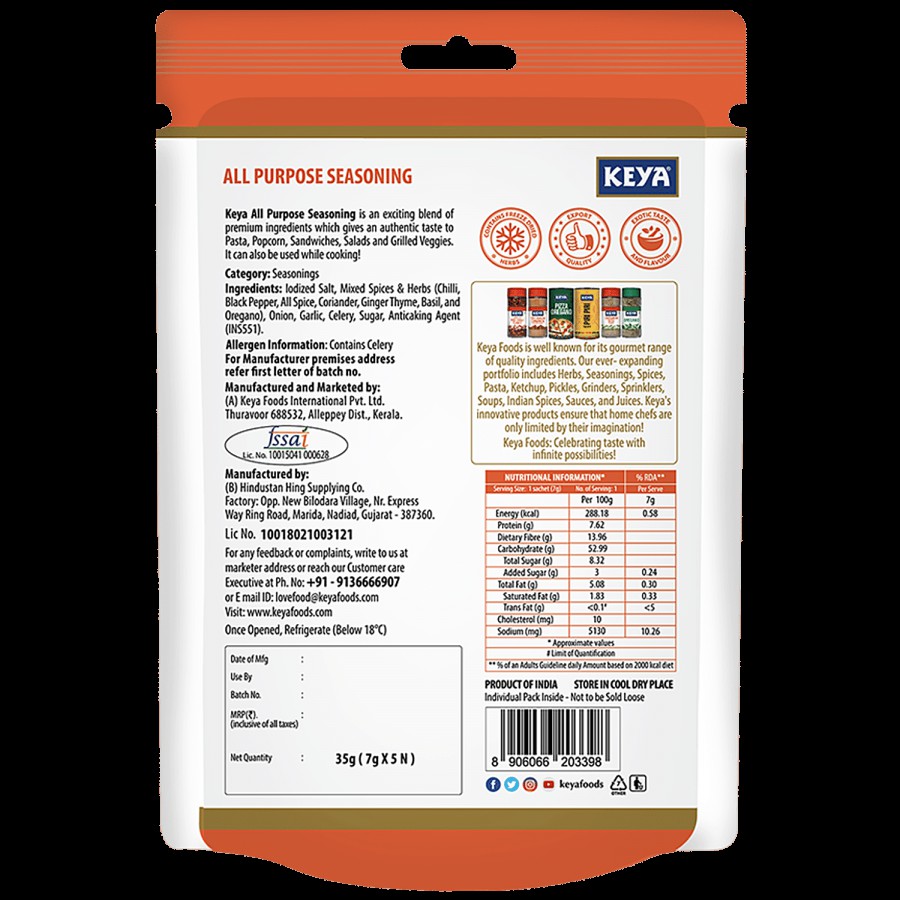 Keya All Purpose Seasoning - Blend Of Herbs