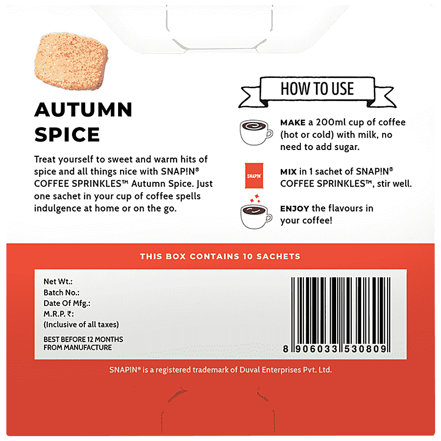 SNAPIN Coffee Sprinkles - Autumn Spice