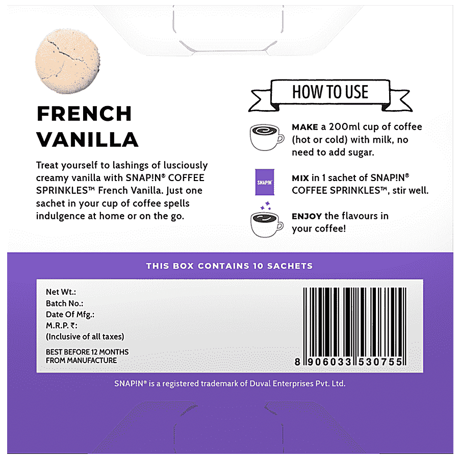 SNAPIN Coffee Sprinkles - French Vanilla