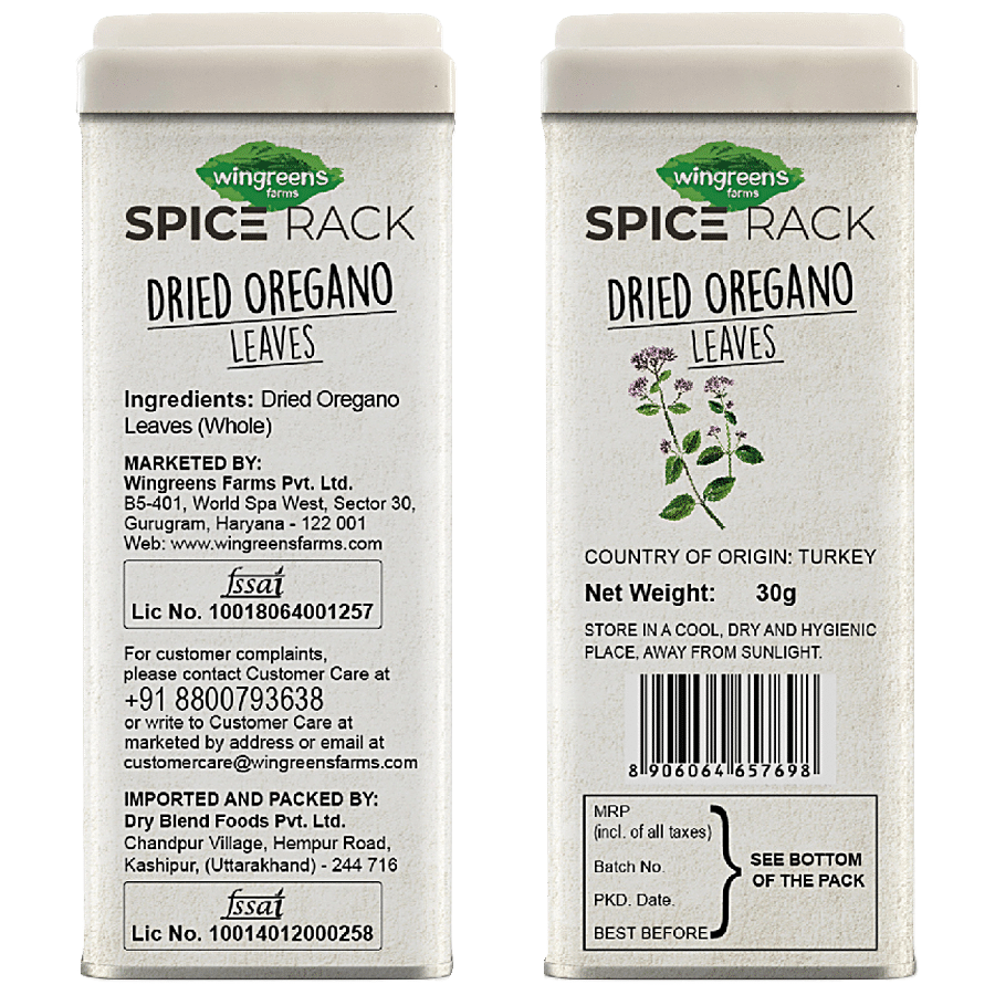 Wingreens Farms Spice Rack Dried Oregano Leaves