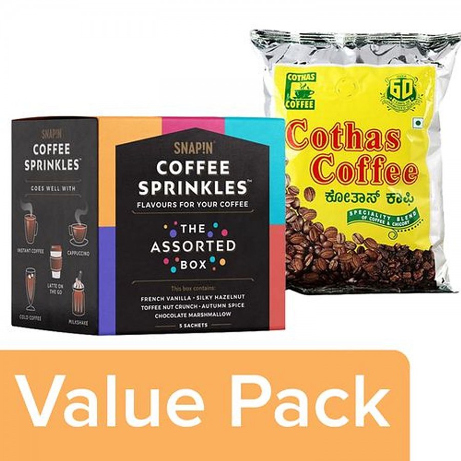 bb Combo Snapin Coffee Sprinkles Assorted 29.5g 5pcs + Cothas Blended Coffee Powder 500g