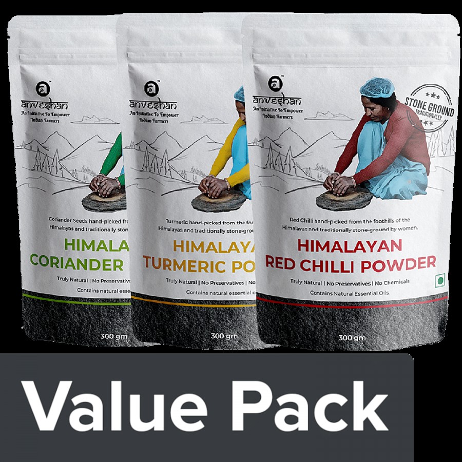 Anveshan Combo Of Stone-Ground Spices Turmeric