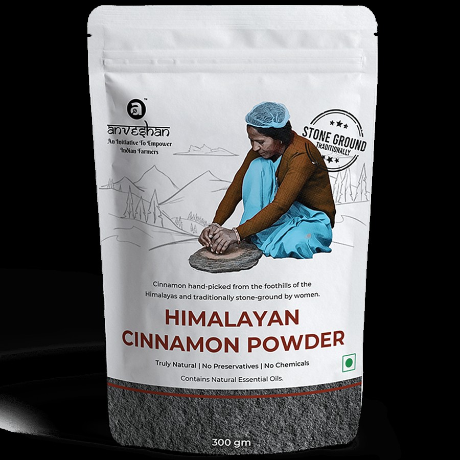 Anveshan Stone-Ground Cinnamon Powder/Dalchini - Hand Ground