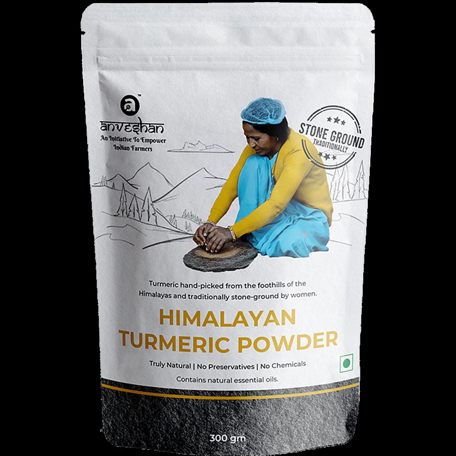 Anveshan Stone-Ground Turmeric/Haldi Powder - High Curcumin