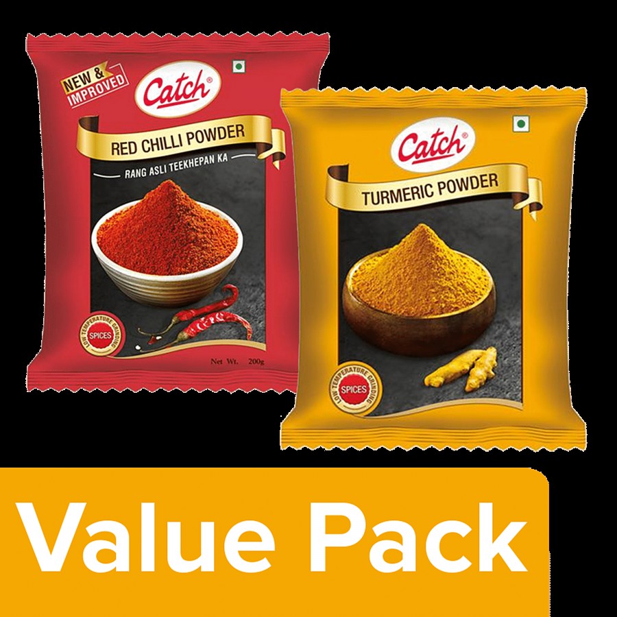 Catch Turmeric Powder 200 g+ Red Chilli Powder 200 g