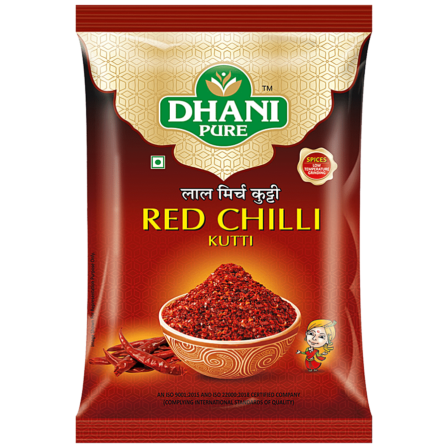 DHANI PURE Red Chilli/Lal Mirch Kutti  - 100% Natural