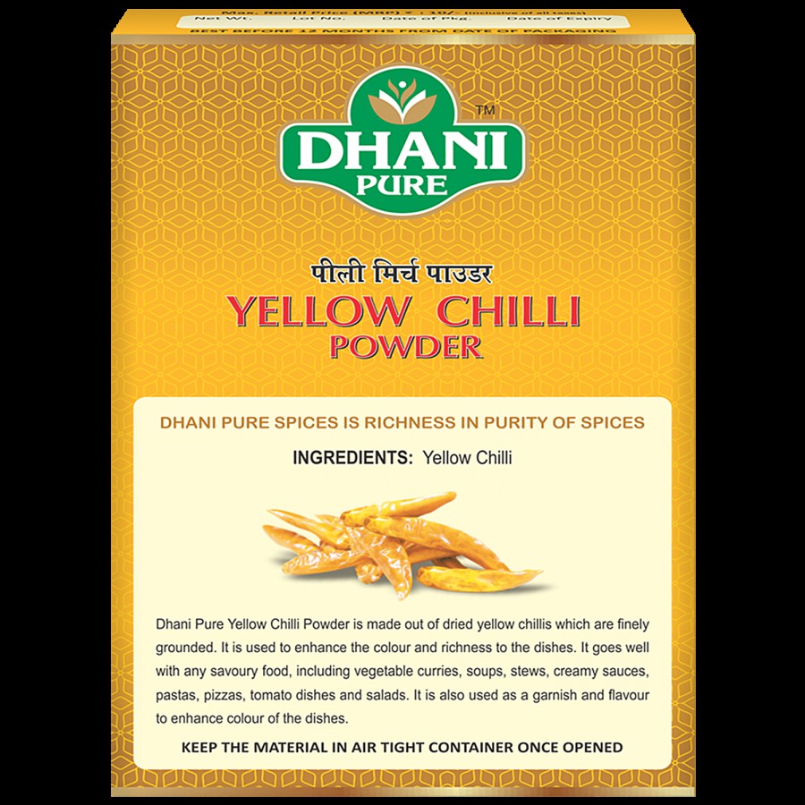 DHANI PURE Yellow Chilli Powder - 100% Natural