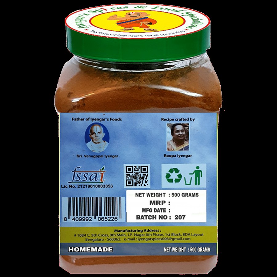 Iyengar Spices & Food Specialists  Homemade - Premium Rasam Powder