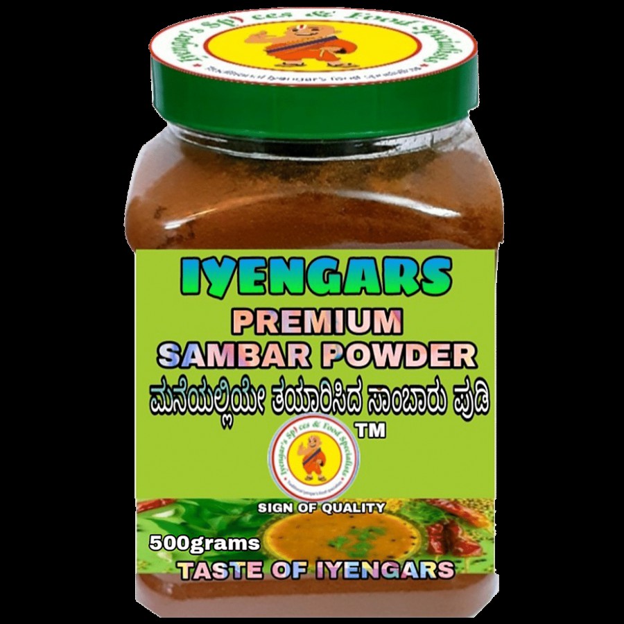 Iyengar Spices & Food Specialists  Homemade - Premium Sambar Powder