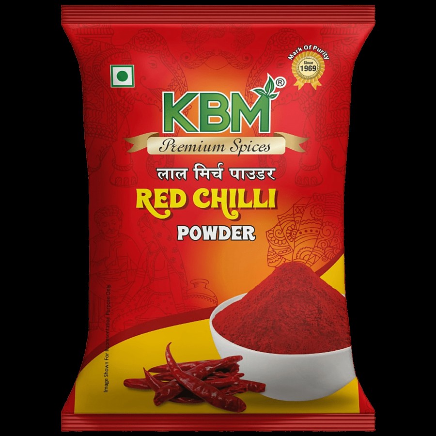 KBM Premium Spices Red Chilli/Lal Mirch Powder